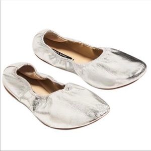 NWT Zara Soft Ballerinas with travel bag